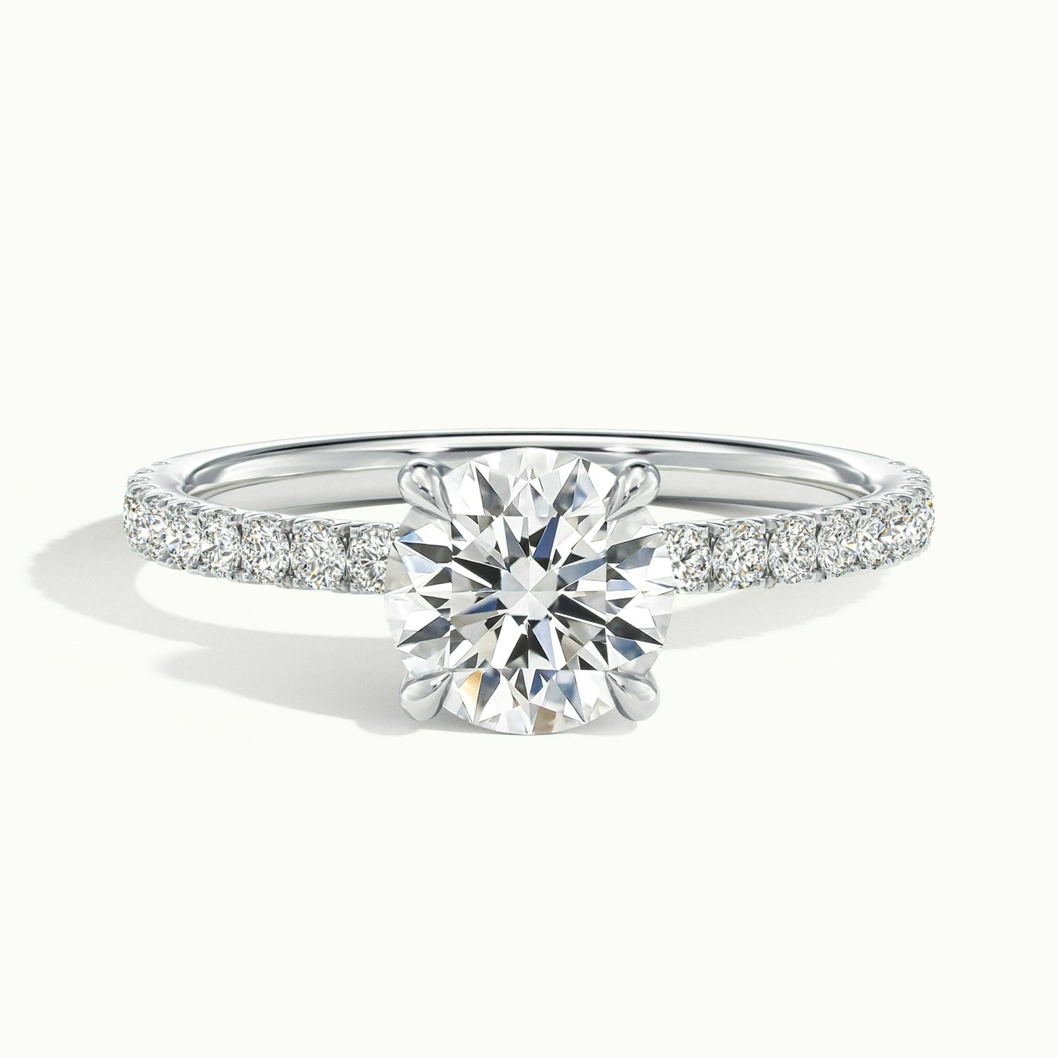 Olivetta Round Hidden Halo Pavé Engagement Ring