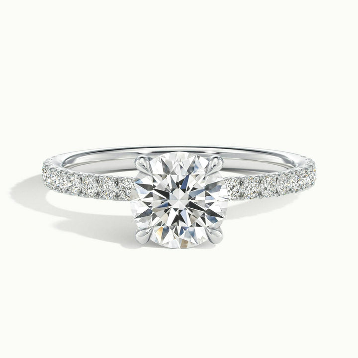 Olivetta Round Hidden Halo Pavé Engagement Ring