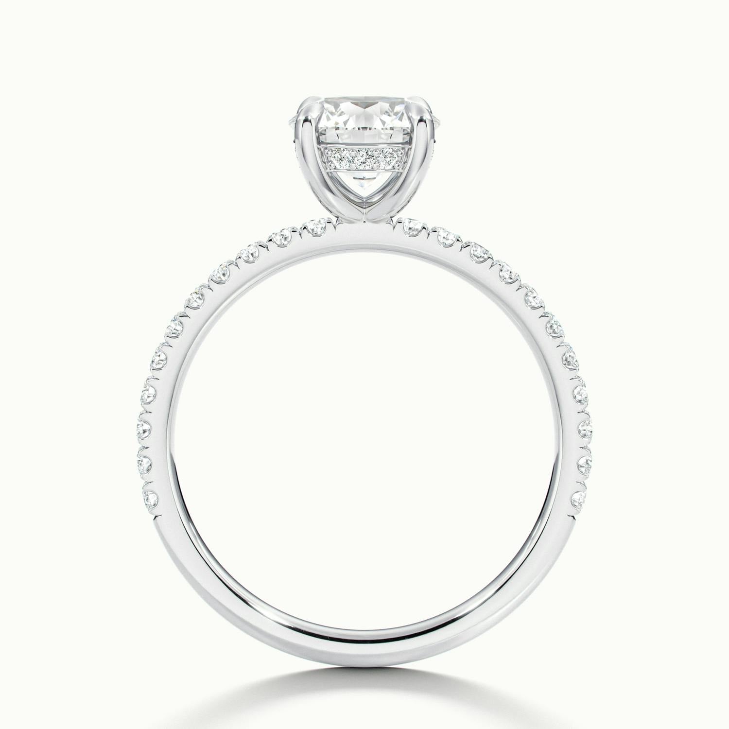 Olivetta Round Hidden Halo Pavé Engagement Ring