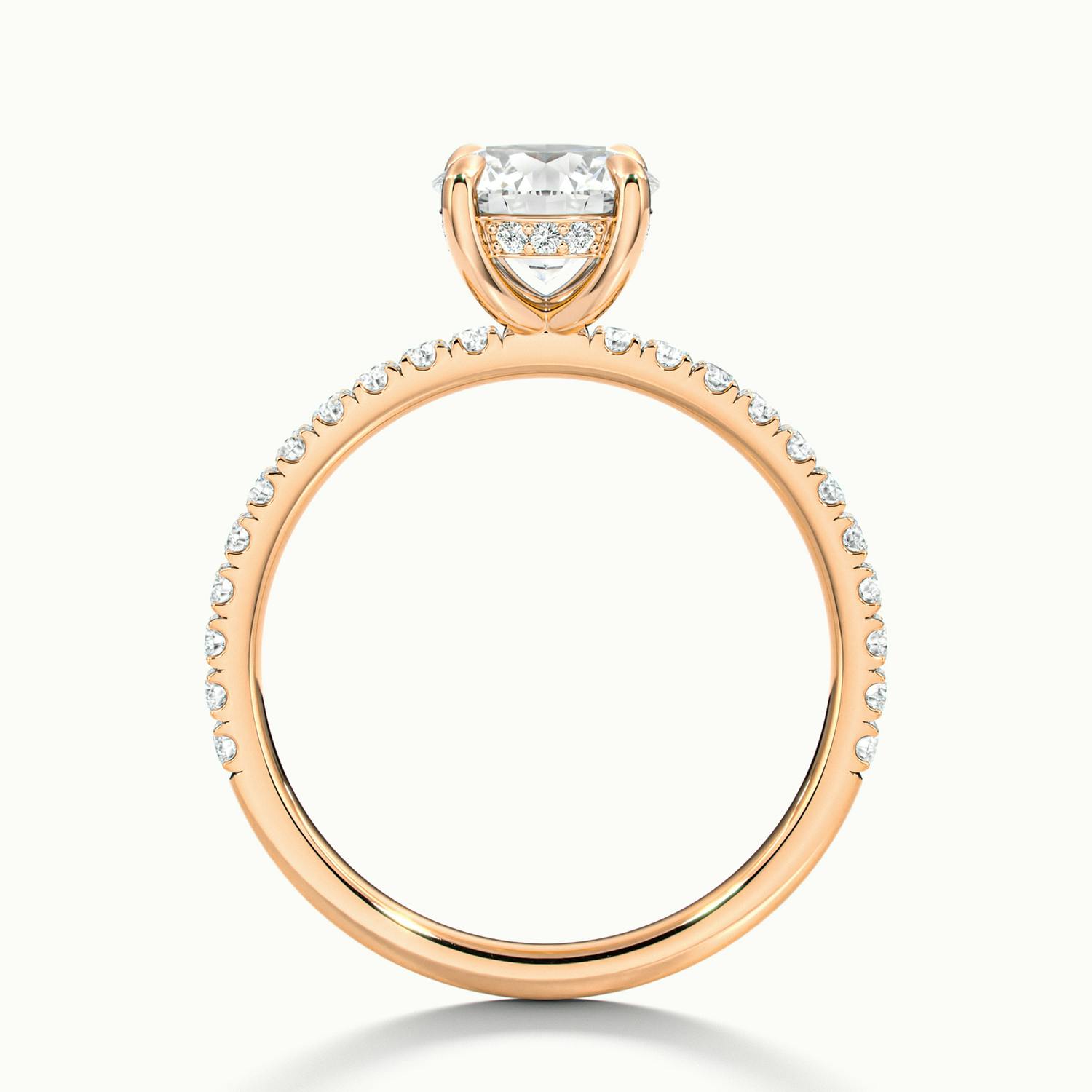 Olivetta Round Hidden Halo Pavé Engagement Ring