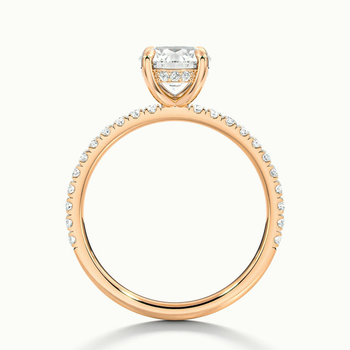 Olivetta Round Hidden Halo Pavé Engagement Ring