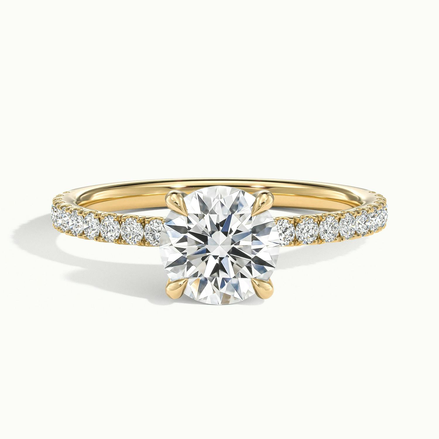 Olivetta Round Hidden Halo Pavé Engagement Ring