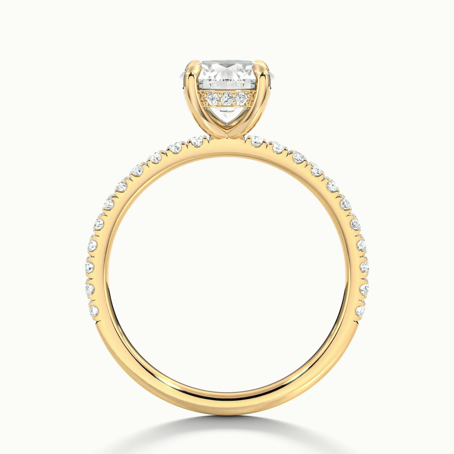 Olivetta Round Hidden Halo Pavé Engagement Ring