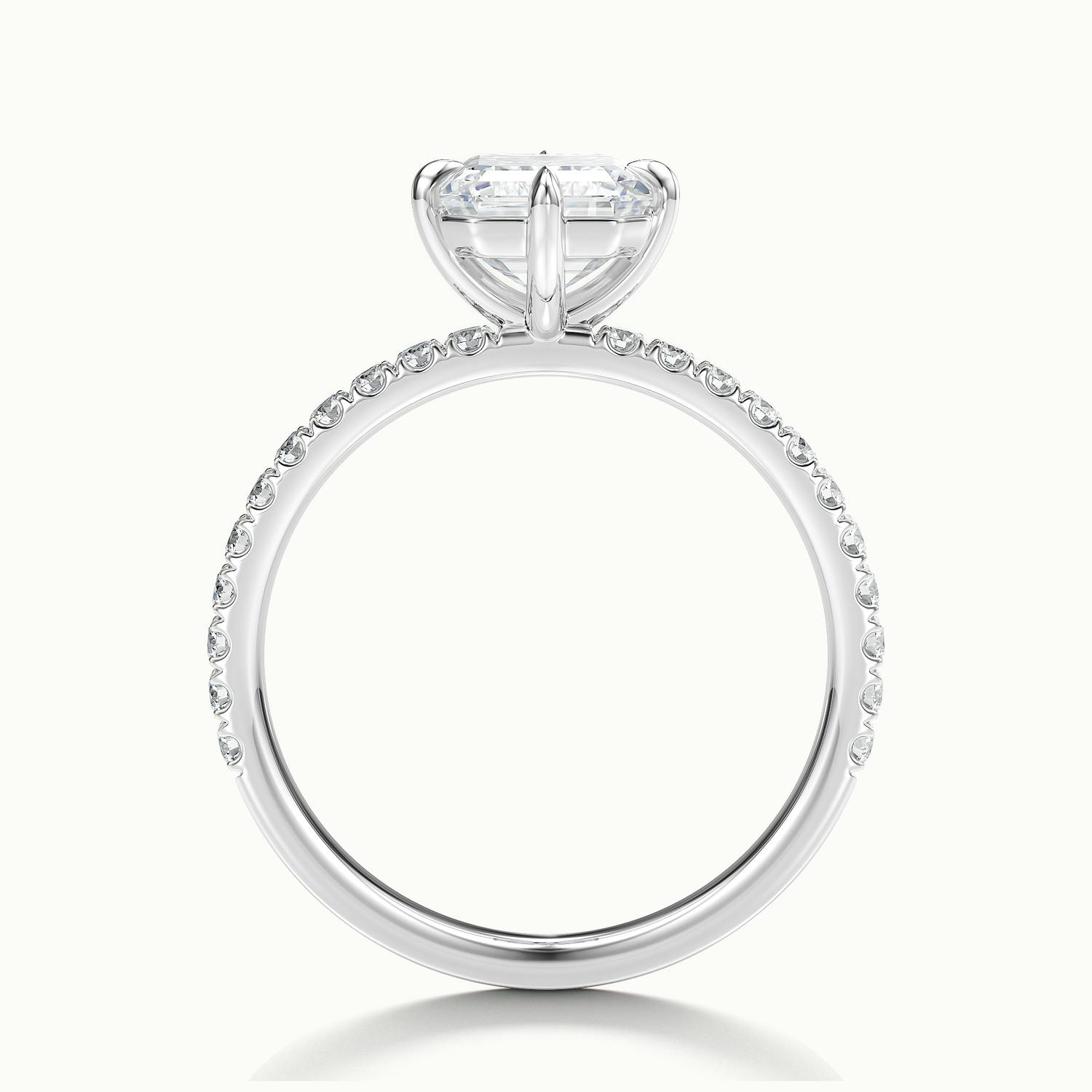 Secret Emerald Solitaire Pavé Engagement Ring