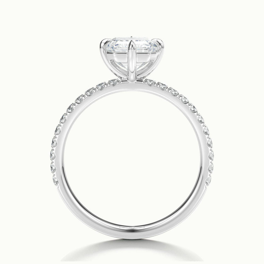 Secret Emerald Solitaire Pavé Engagement Ring