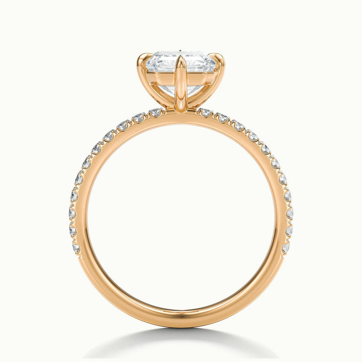 Secret Emerald Solitaire Pavé Engagement Ring