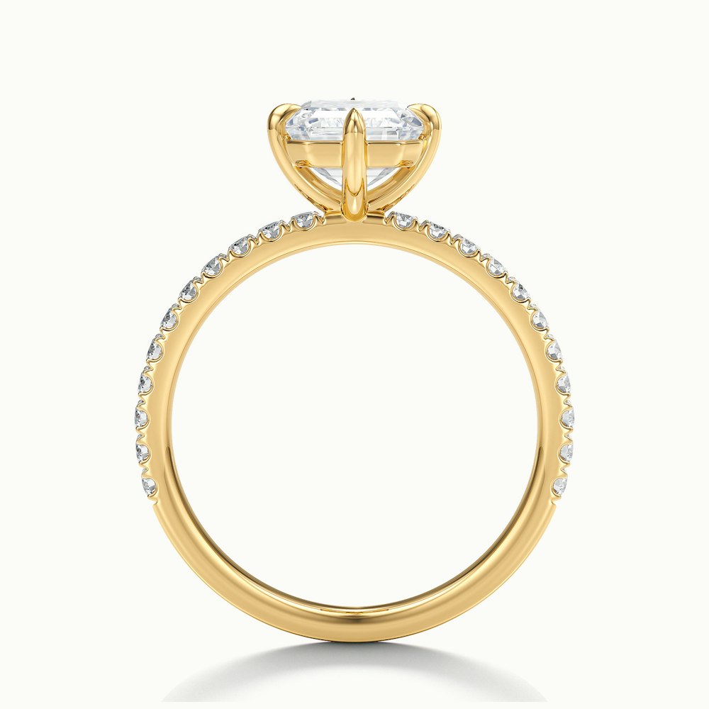 Secret Emerald Solitaire Pavé Engagement Ring