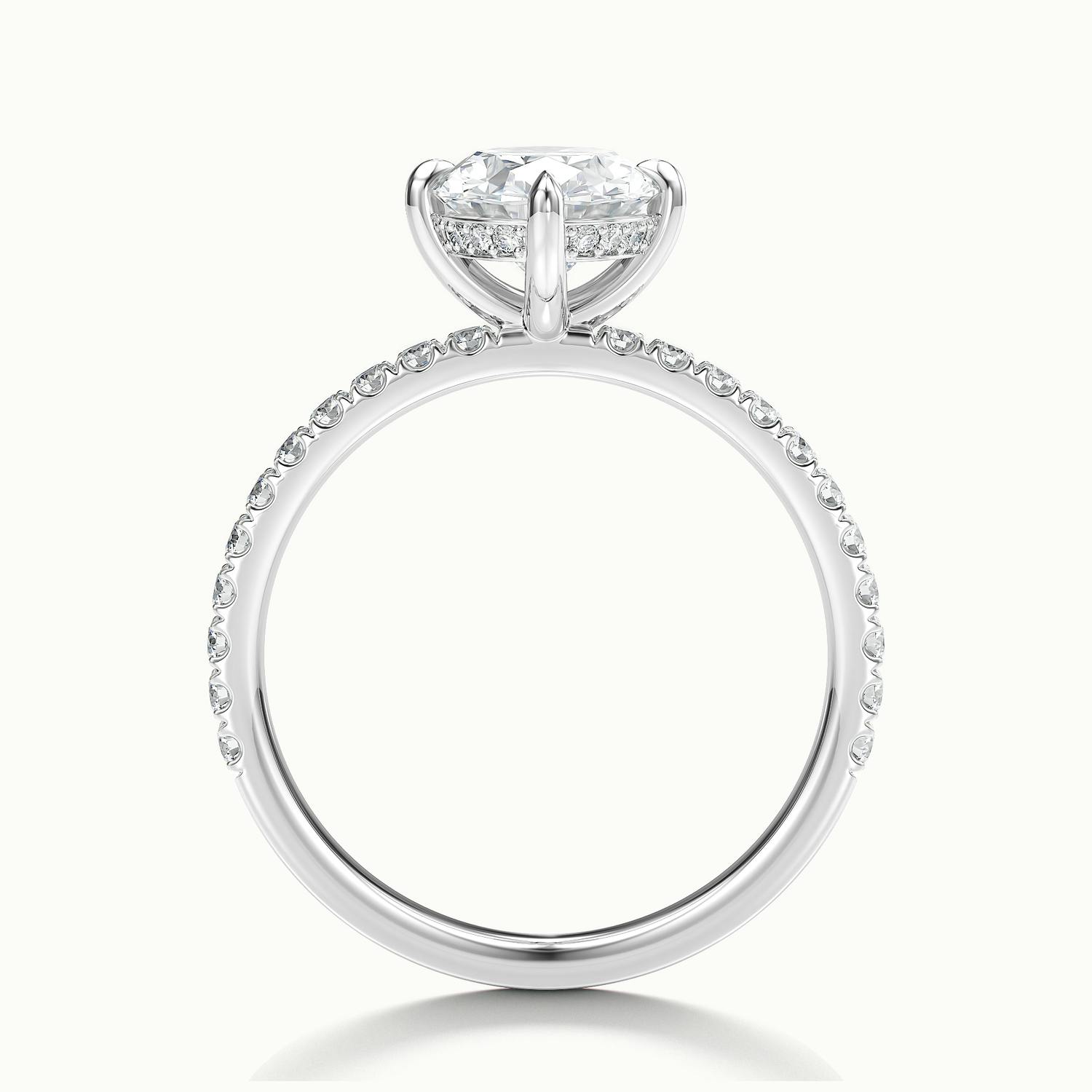 Secret Oval Solitaire Pavé Engagement Ring