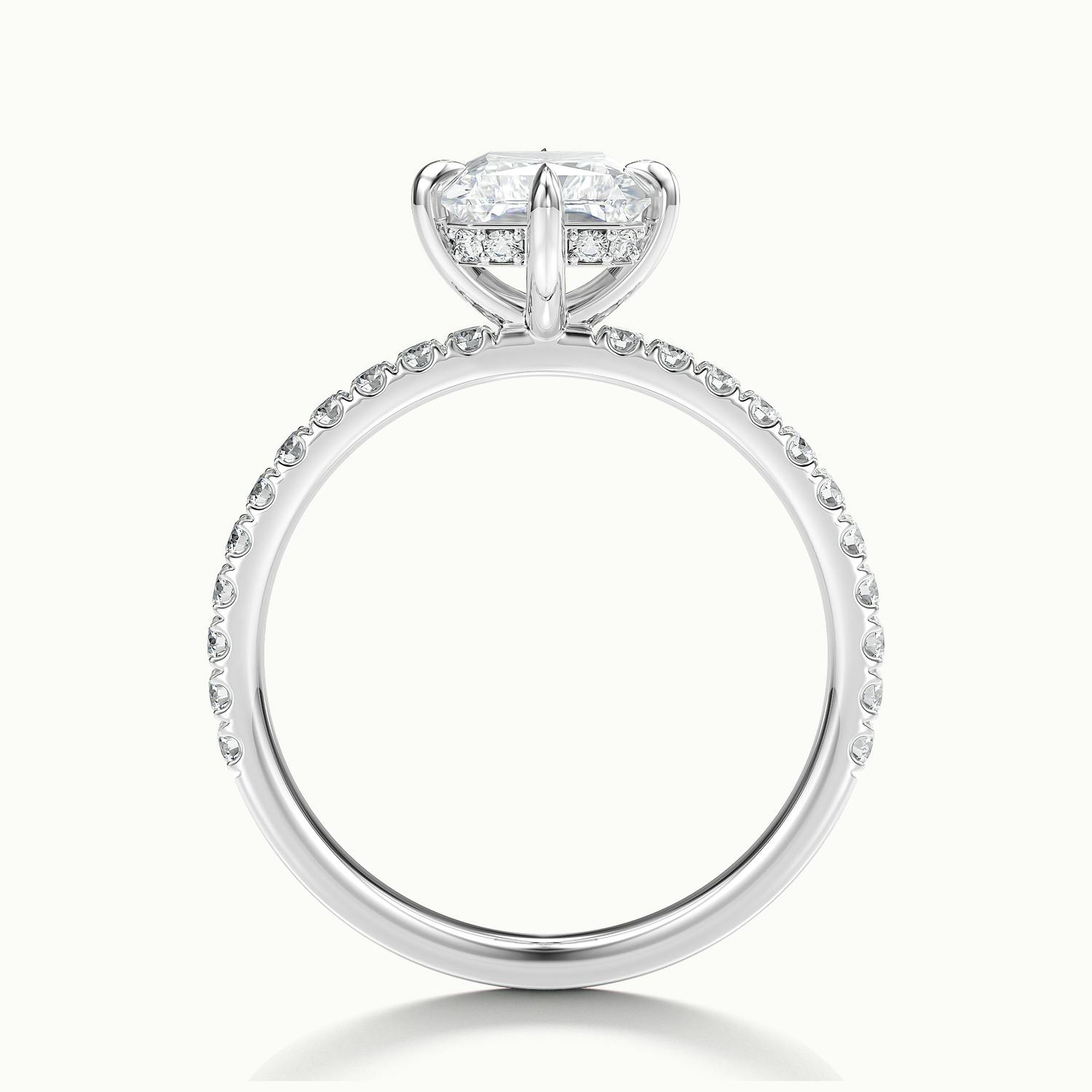 Secret Radiant Solitaire Pavé Engagement Ring