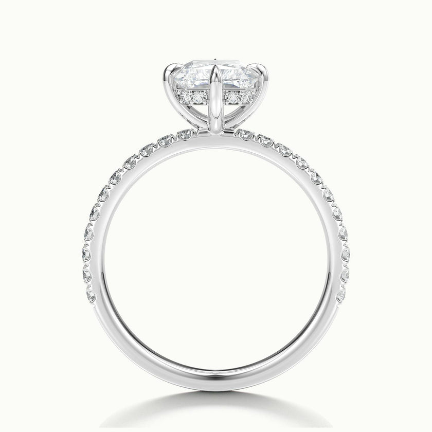 Secret Radiant Solitaire Pavé Engagement Ring