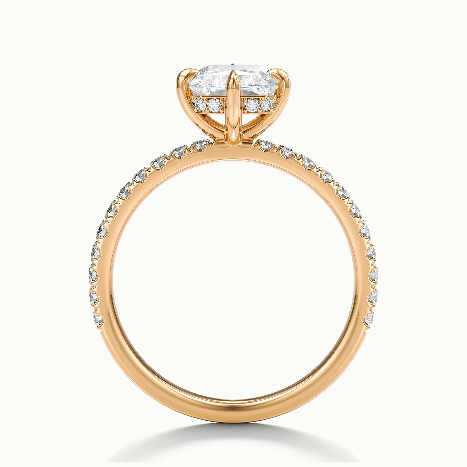 Secret Radiant Solitaire Pavé Engagement Ring