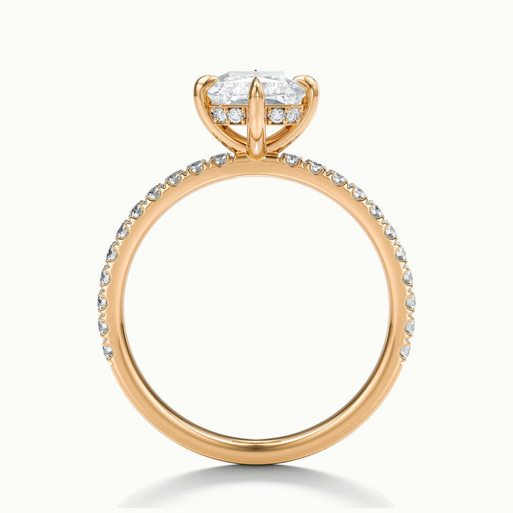 Secret Radiant Solitaire Pavé Engagement Ring