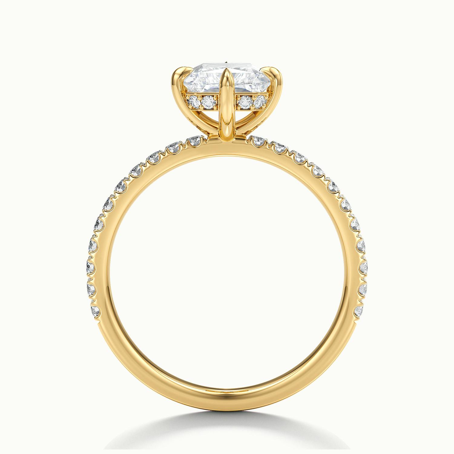 Secret Radiant Solitaire Pavé Engagement Ring