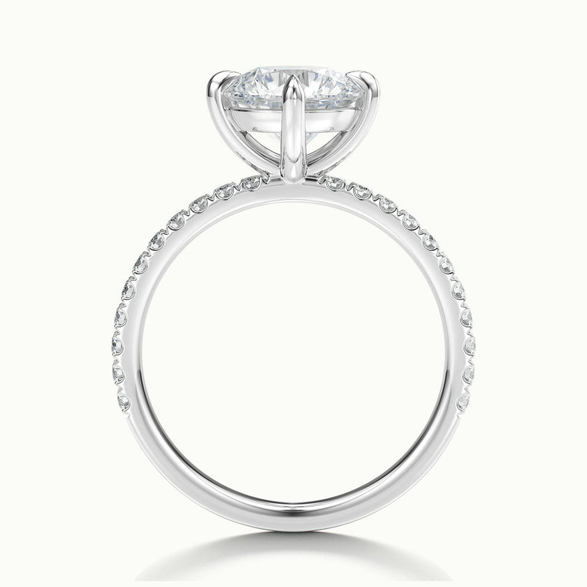 Secret Round Solitaire Pavé Engagement Ring