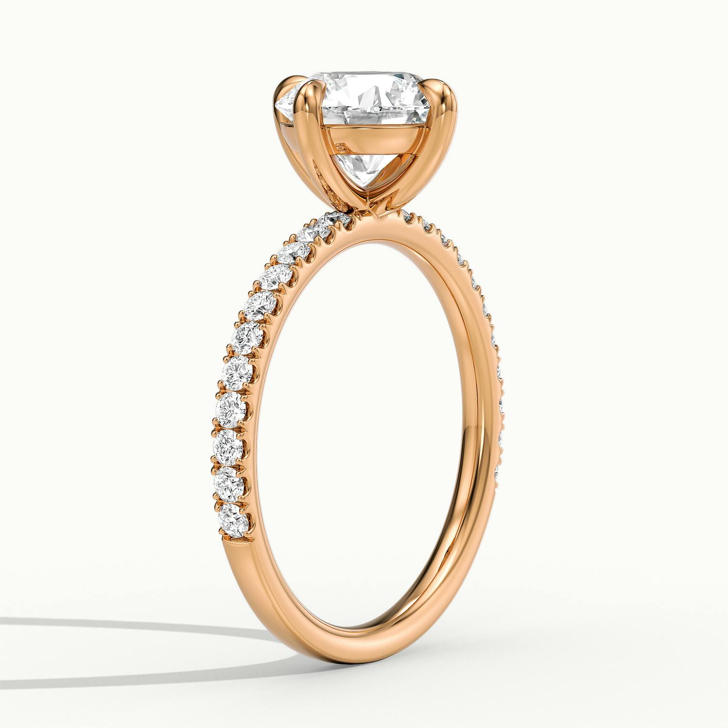 Secret Round Solitaire Pavé Engagement Ring