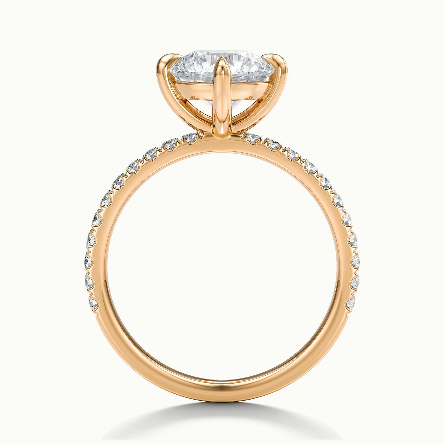 Secret Round Solitaire Pavé Engagement Ring