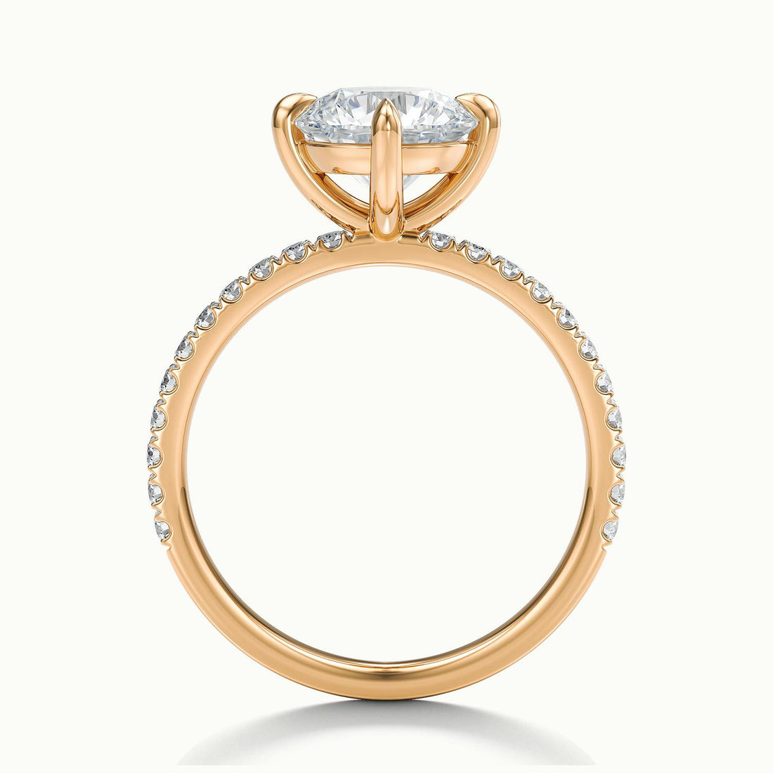 Secret Round Solitaire Pavé Engagement Ring