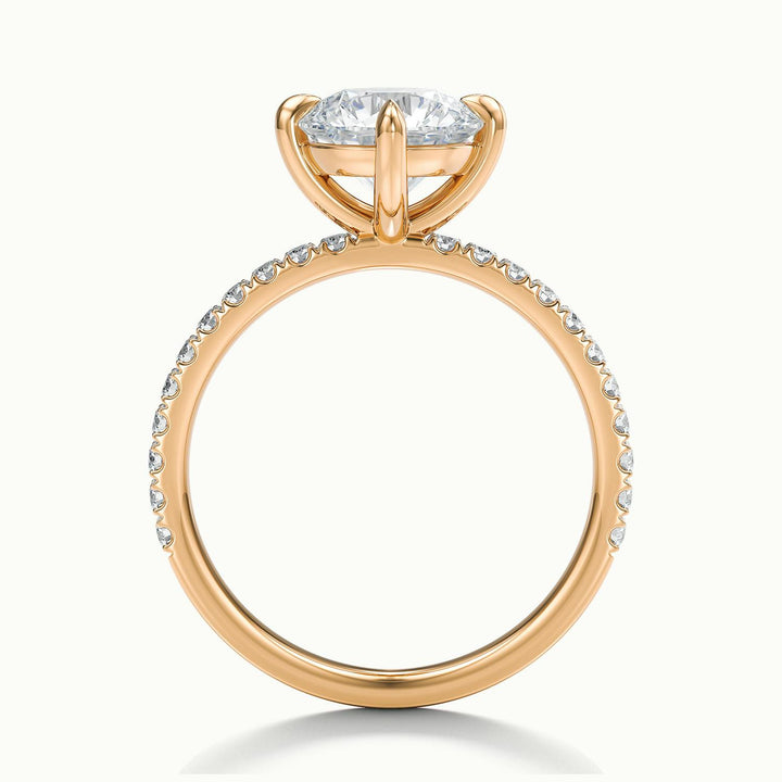 Secret Round Solitaire Pavé Engagement Ring