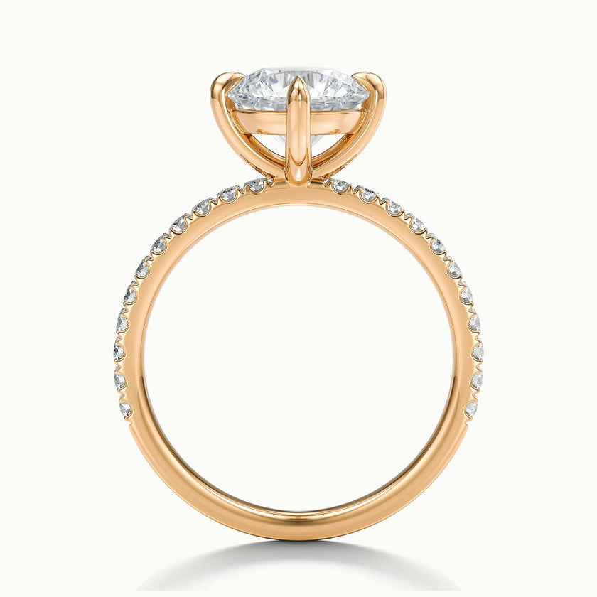 Secret Round Solitaire Pavé Engagement Ring