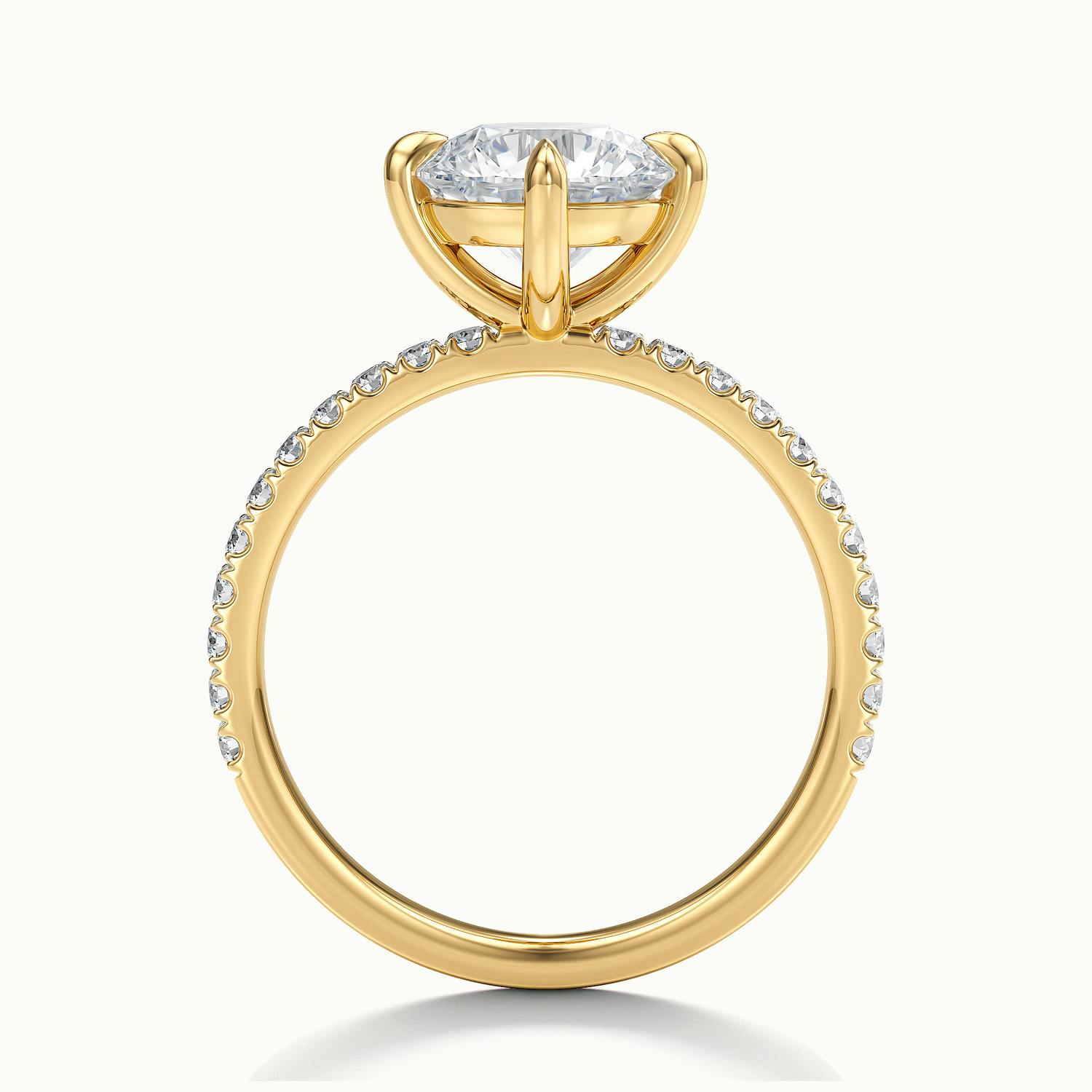 Secret Round Solitaire Pavé Engagement Ring