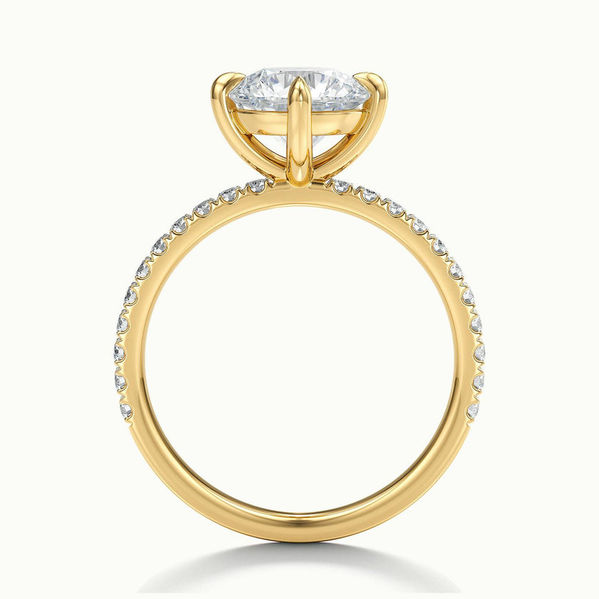 Secret Round Solitaire Pavé Engagement Ring