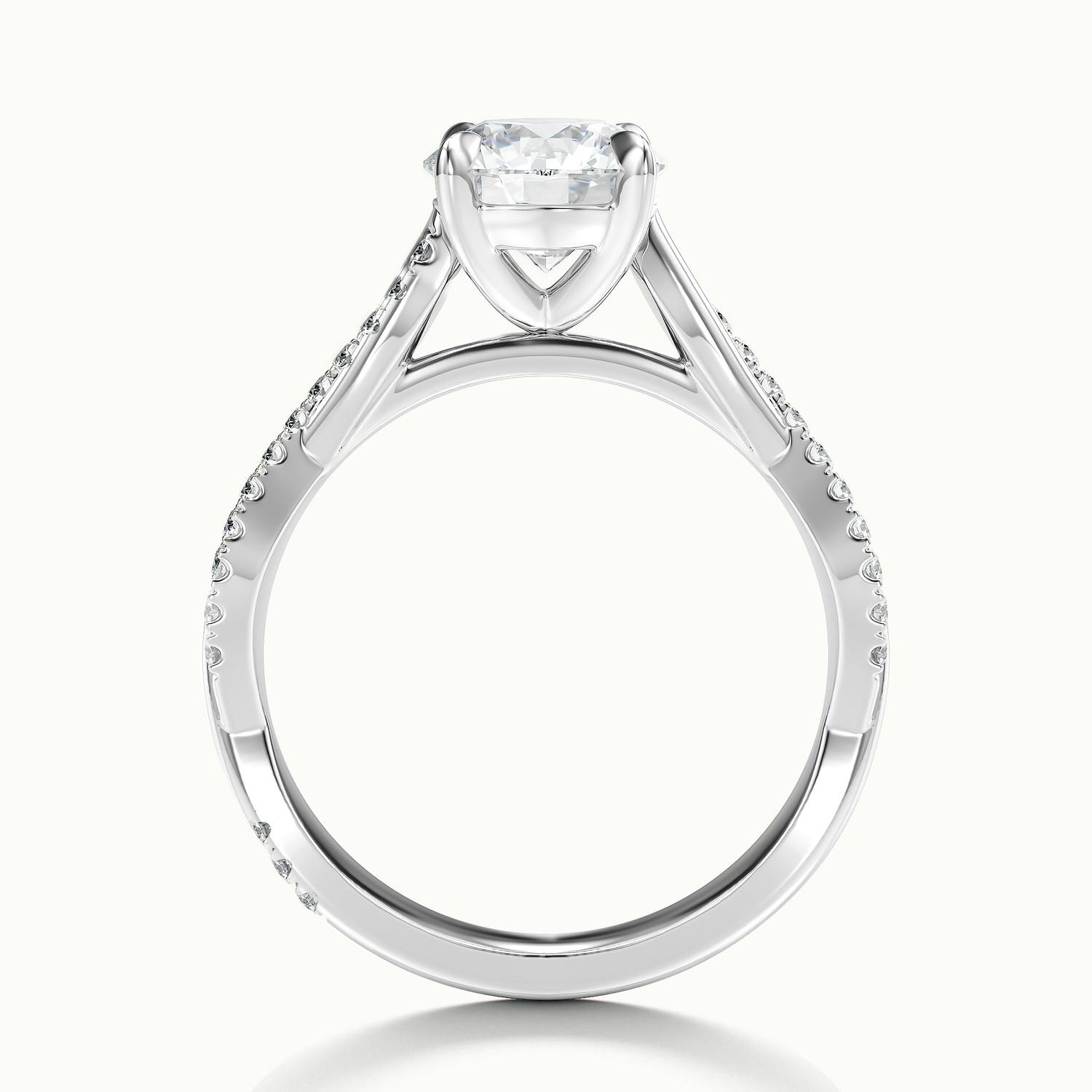 Solmira Round Pavé Twist Engagement Ring