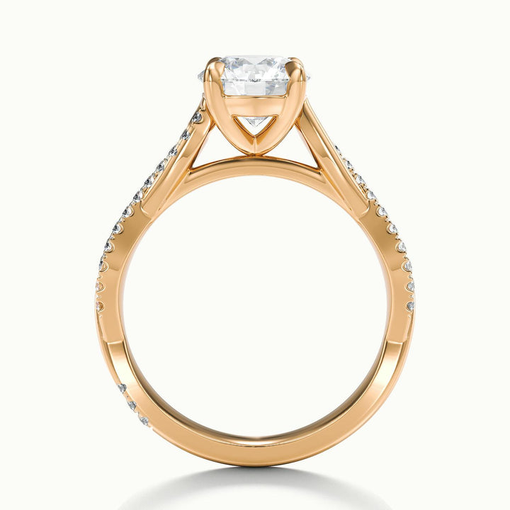 Solmira Round Pavé Twist Engagement Ring