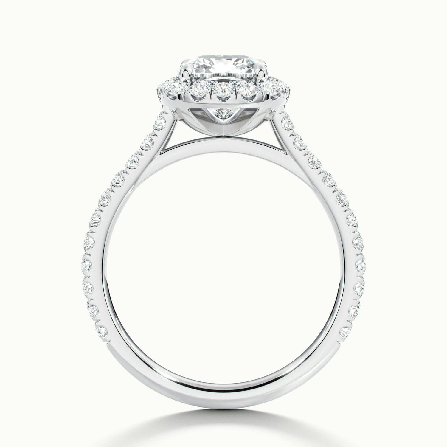 Solara Cushion Pavé Halo Engagement Ring