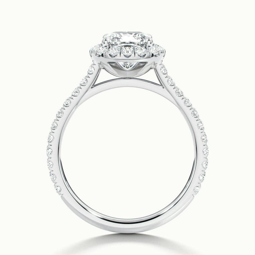Solara Cushion Pavé Halo Engagement Ring