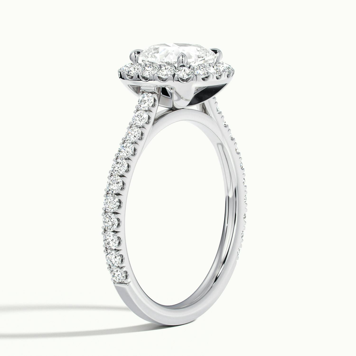 Solara Cushion Pavé Halo Engagement Ring