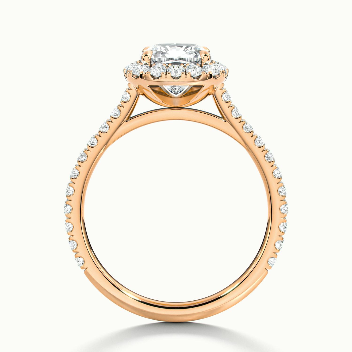 Solara Cushion Pavé Halo Engagement Ring