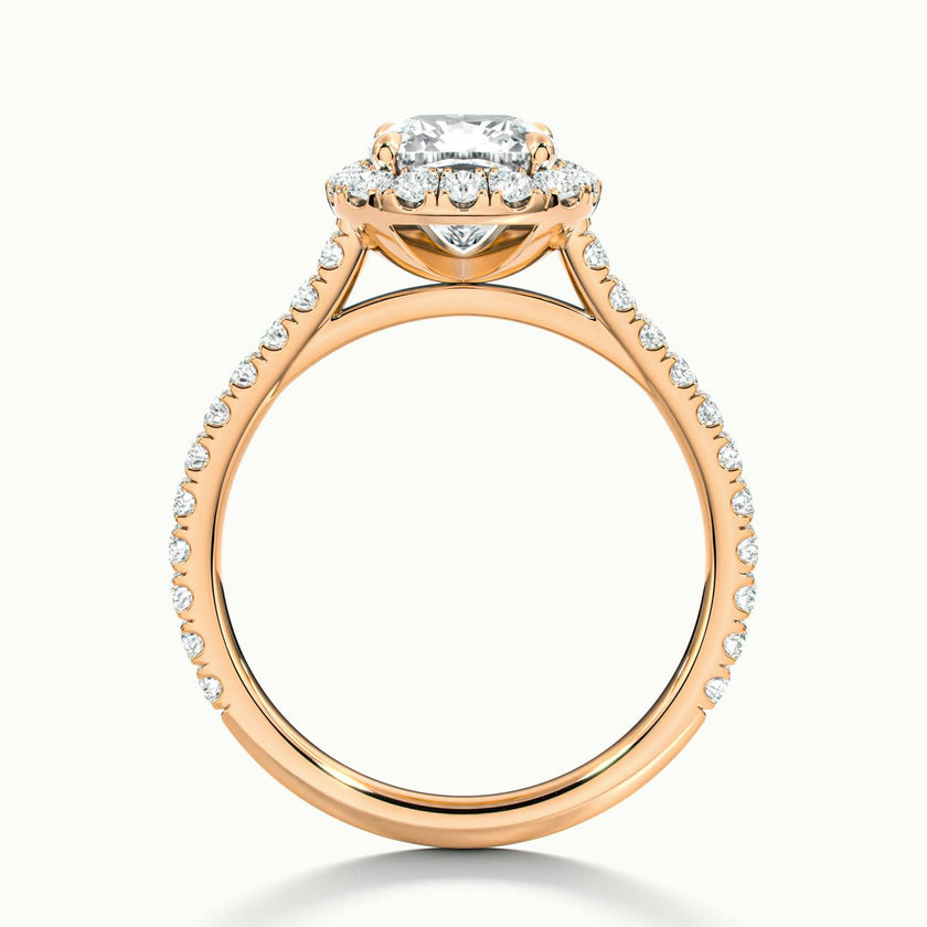 Solara Cushion Pavé Halo Engagement Ring