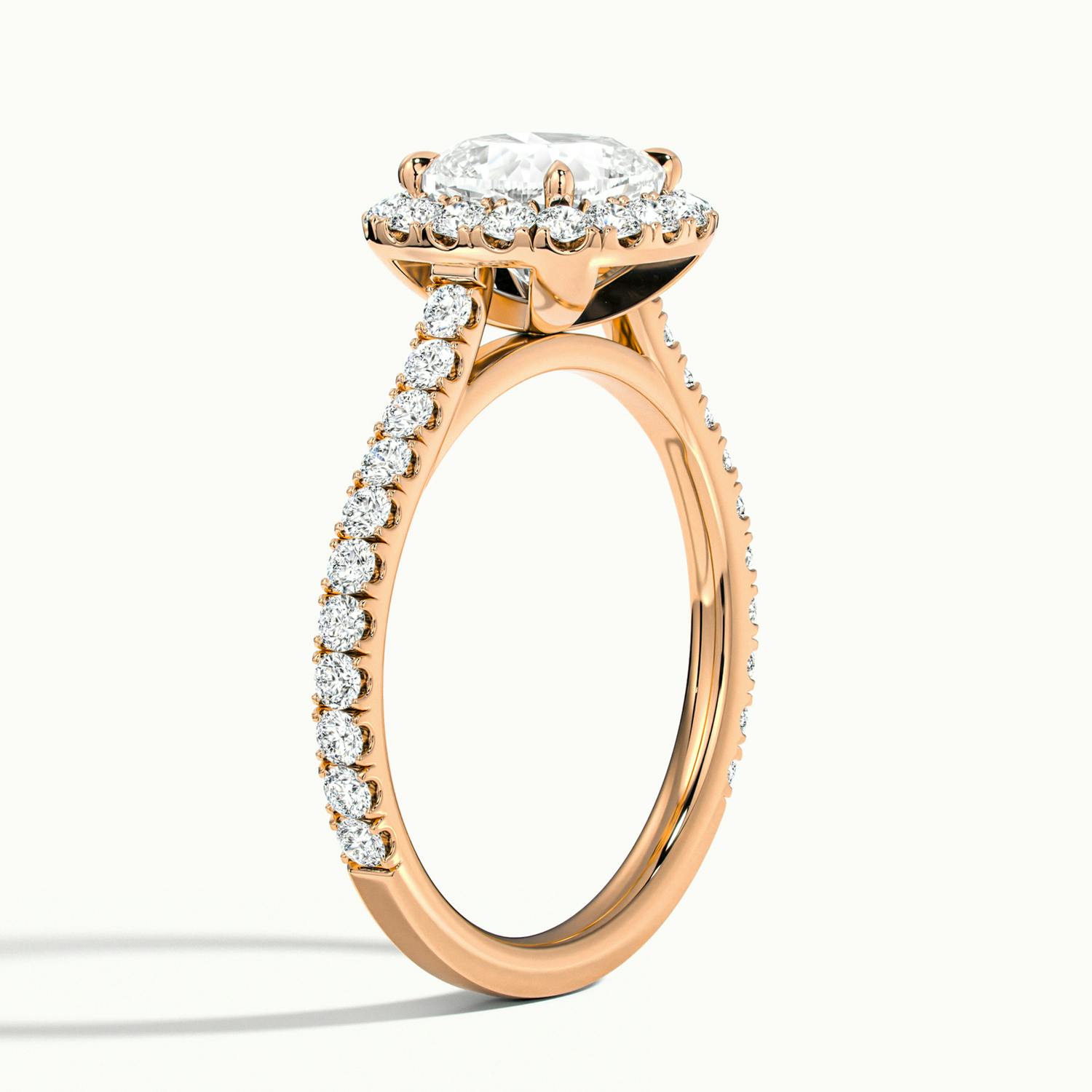 Solara Cushion Pavé Halo Engagement Ring