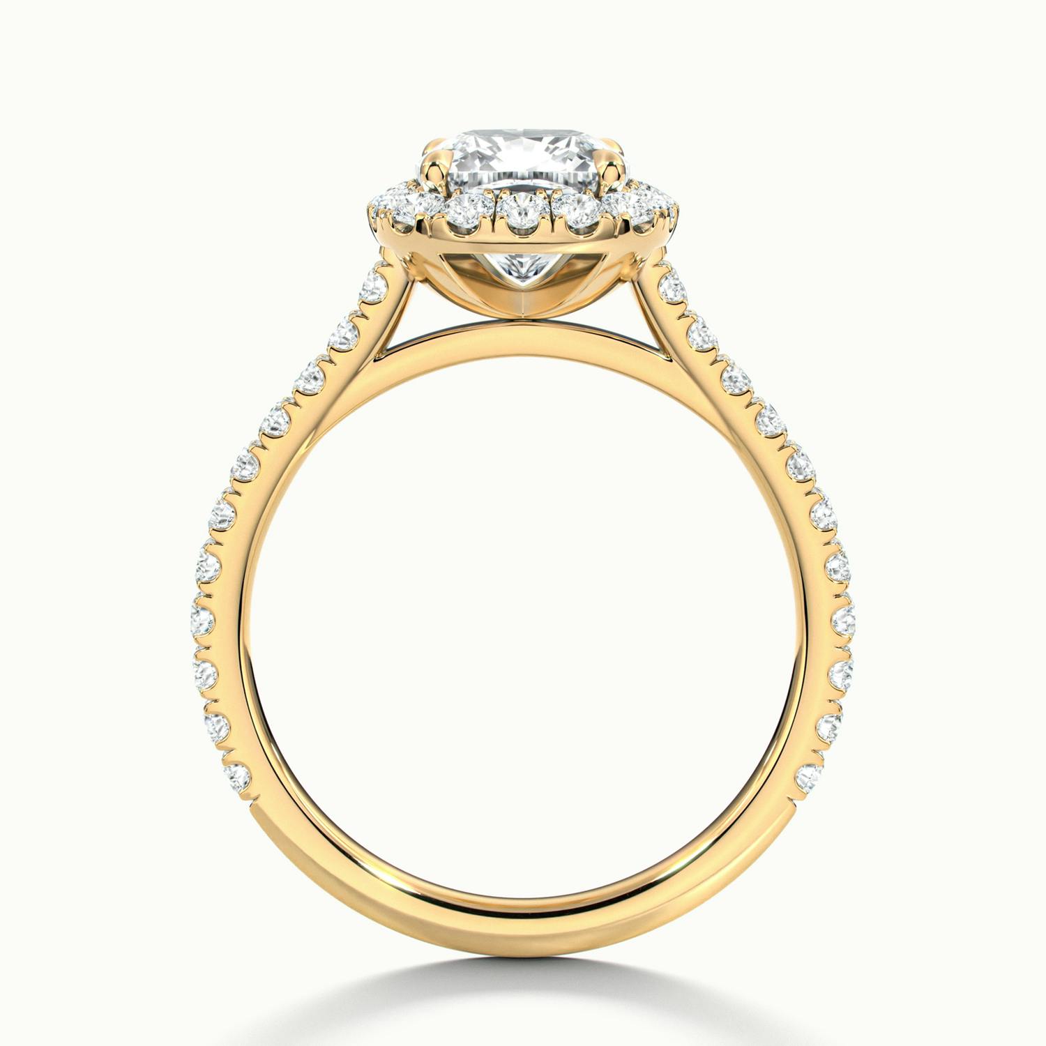 Solara Cushion Pavé Halo Engagement Ring