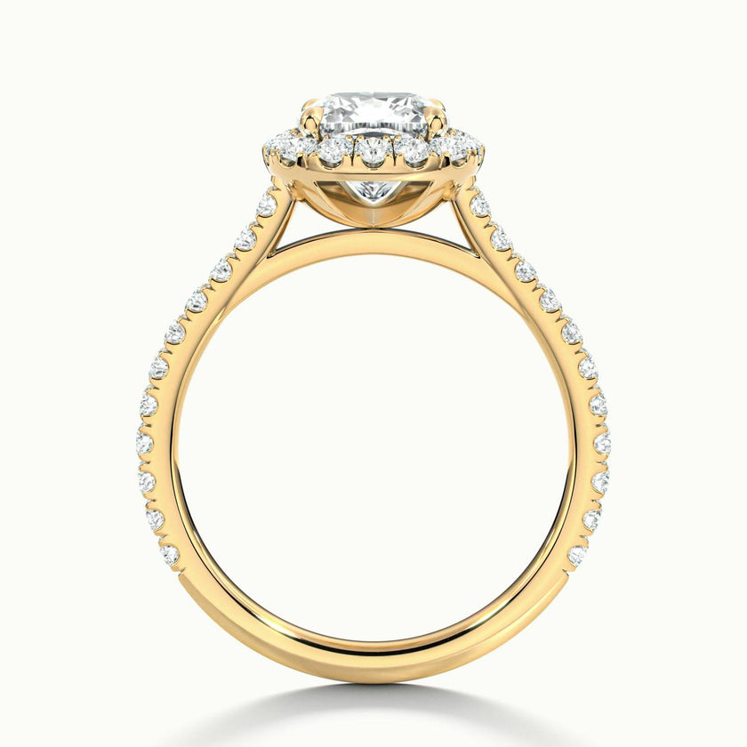 Solara Cushion Pavé Halo Engagement Ring