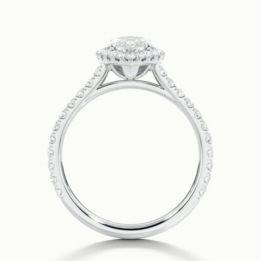 Solara Marquise Pavé Halo Engagement Ring