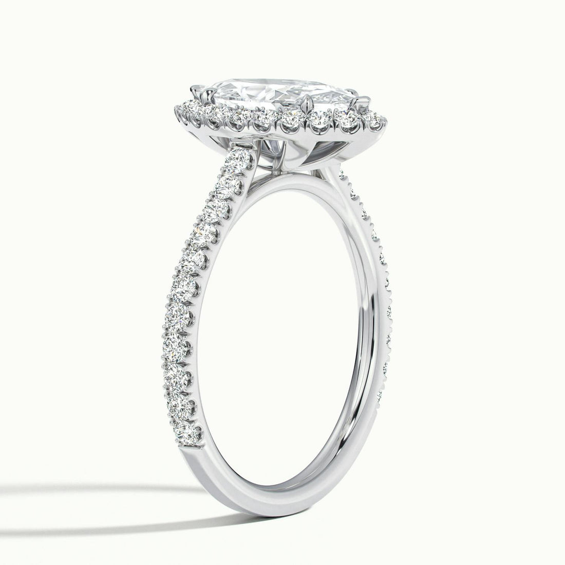 Solara Marquise Pavé Halo Engagement Ring