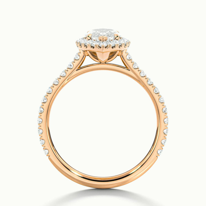 Solara Marquise Pavé Halo Engagement Ring