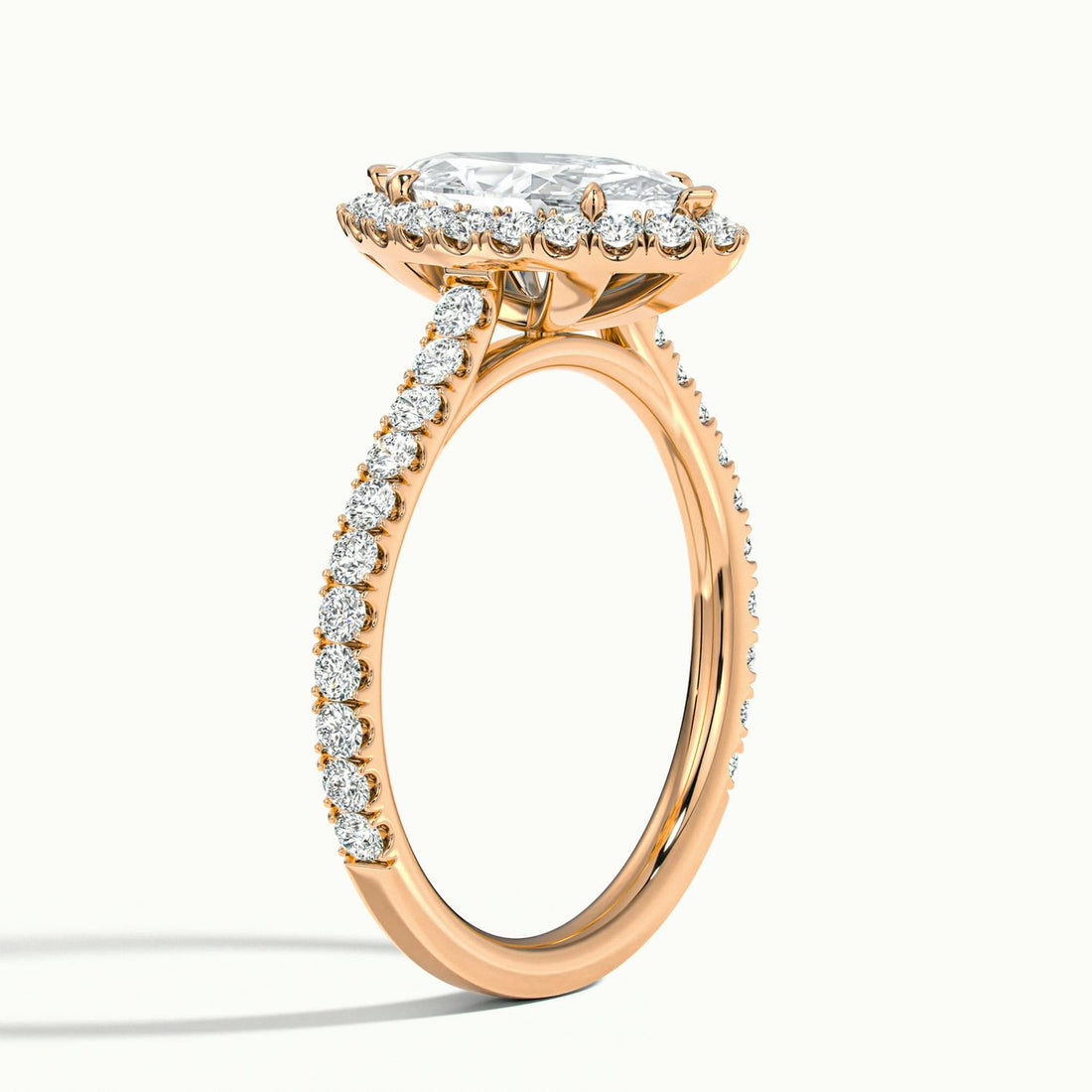 Solara Marquise Pavé Halo Engagement Ring