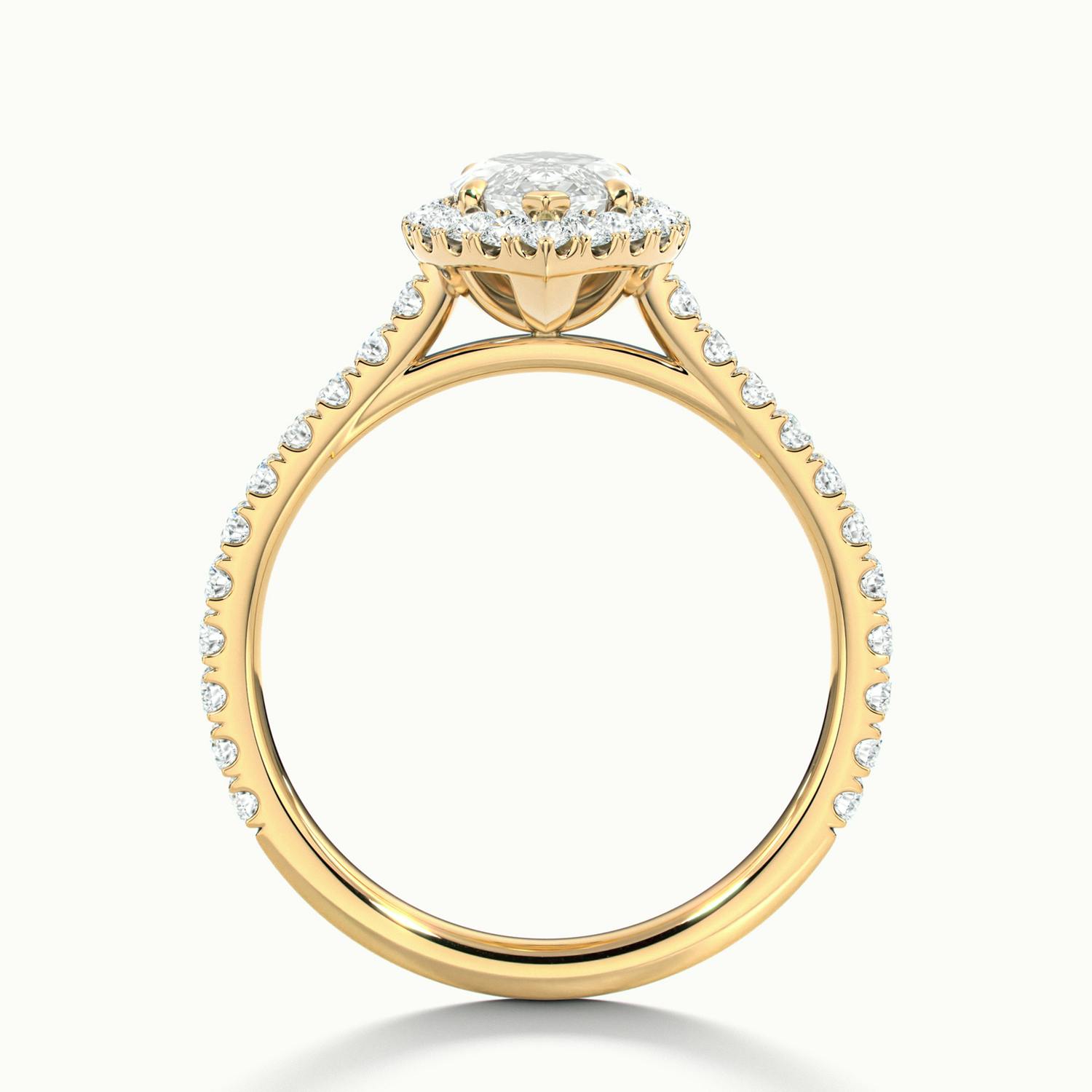 Solara Marquise Pavé Halo Engagement Ring