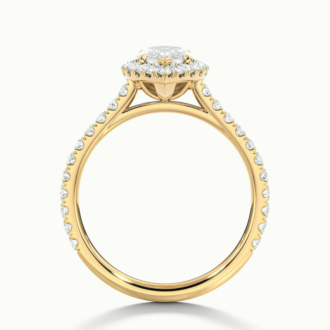 Solara Marquise Pavé Halo Engagement Ring