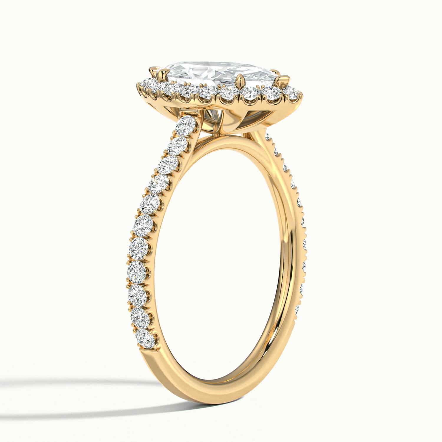 Solara Marquise Pavé Halo Engagement Ring