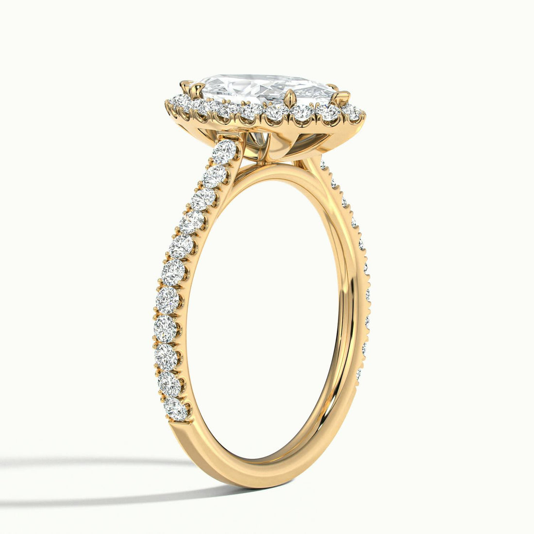 Solara Marquise Pavé Halo Engagement Ring