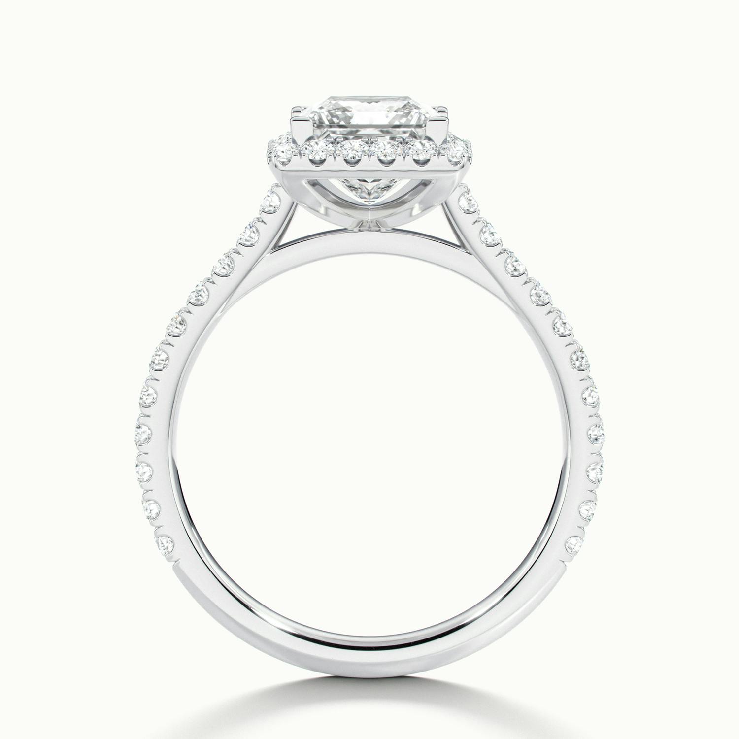 Solara Princess Pavé Halo Engagement Ring