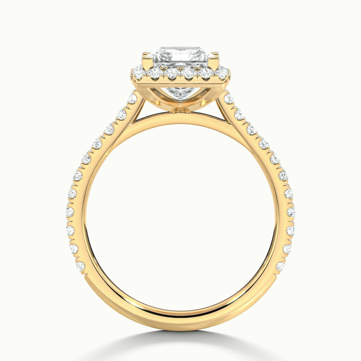 Solara Princess Pavé Halo Engagement Ring