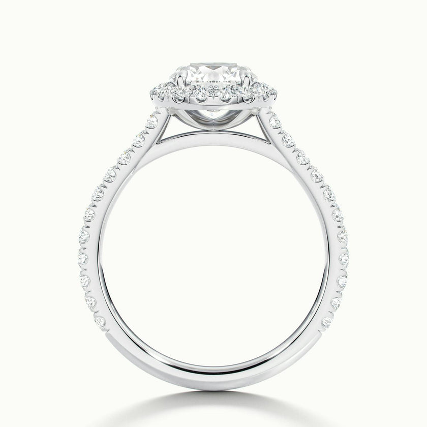 Solara Round Pavé Halo Engagement Ring