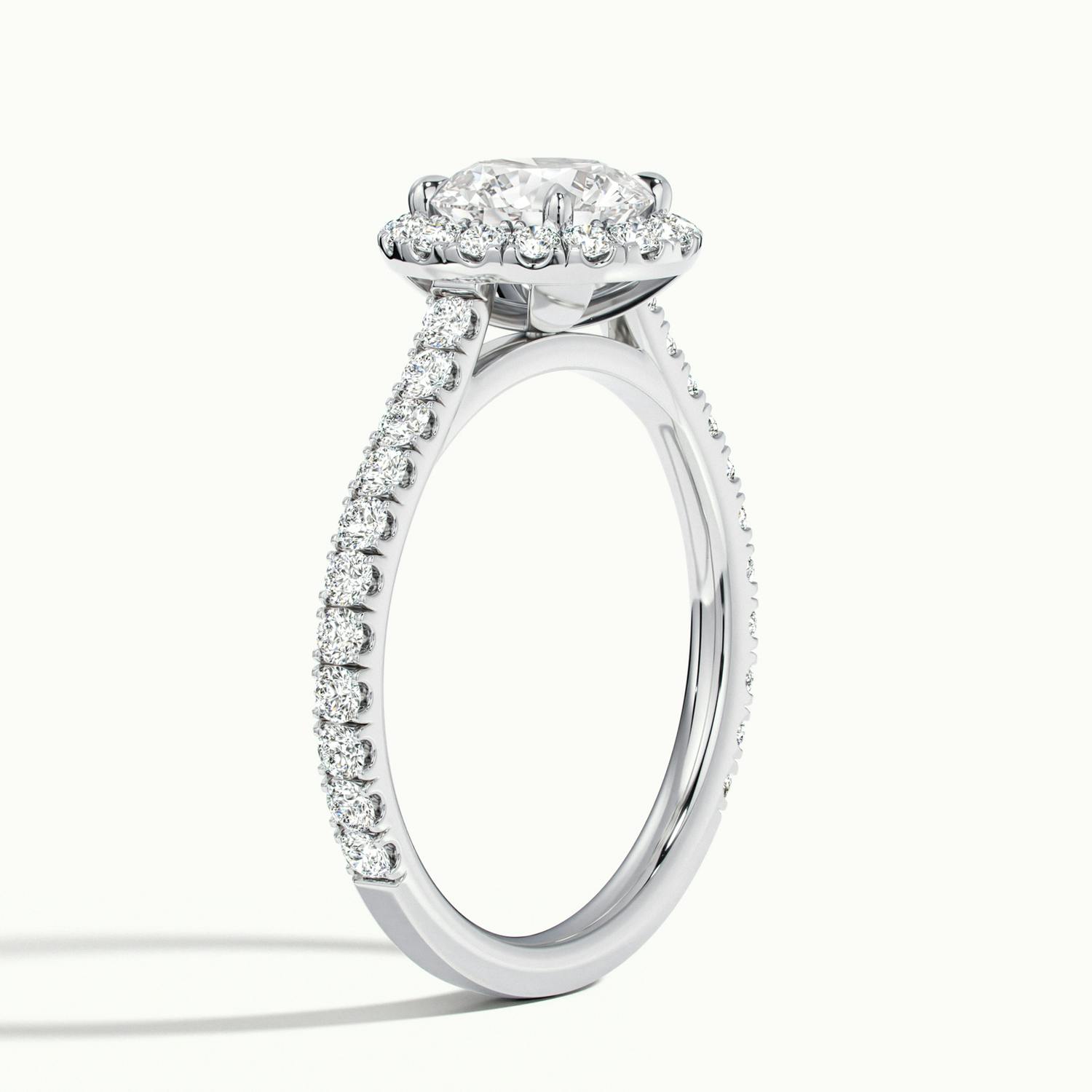 Solara Round Pavé Halo Engagement Ring