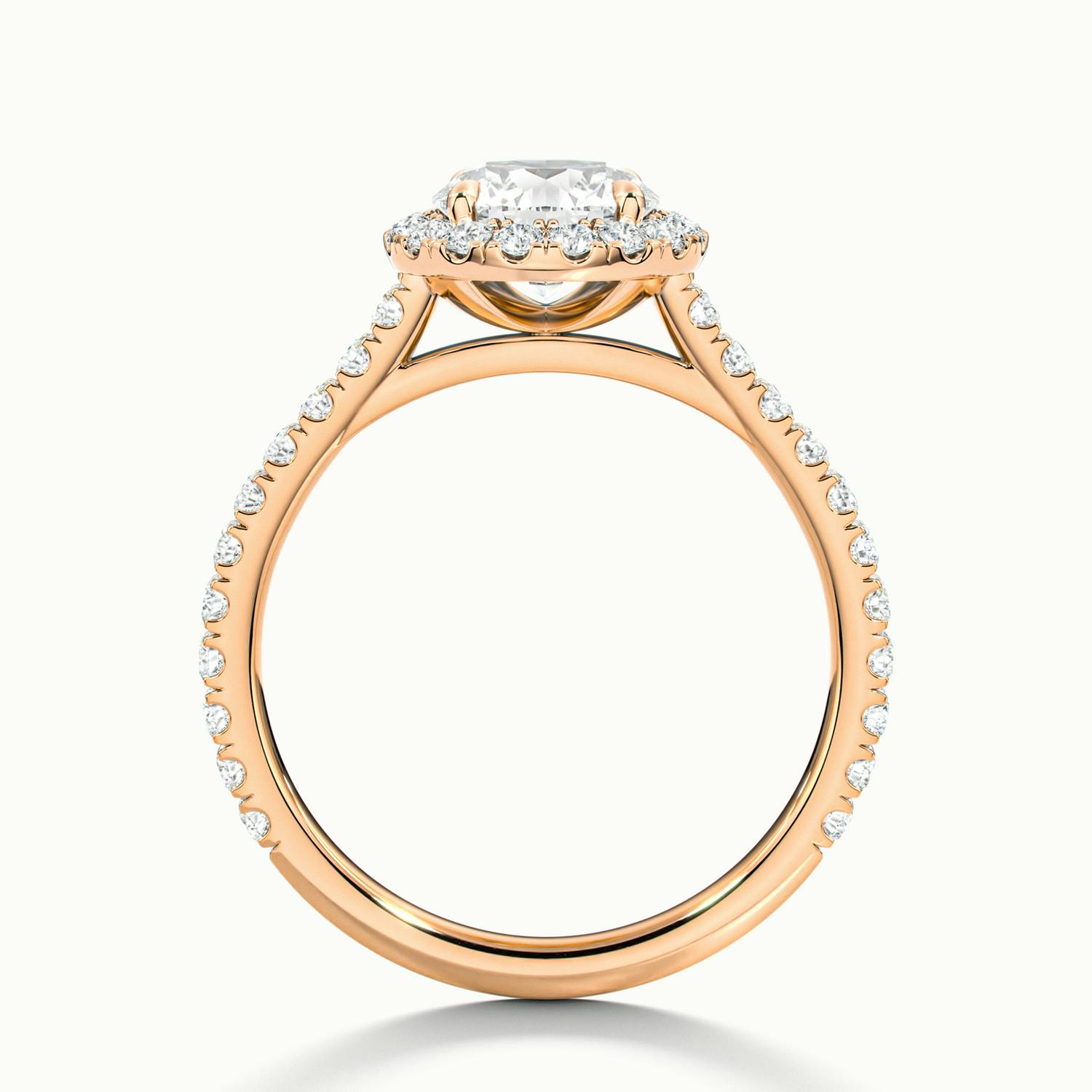 Solara Round Pavé Halo Engagement Ring