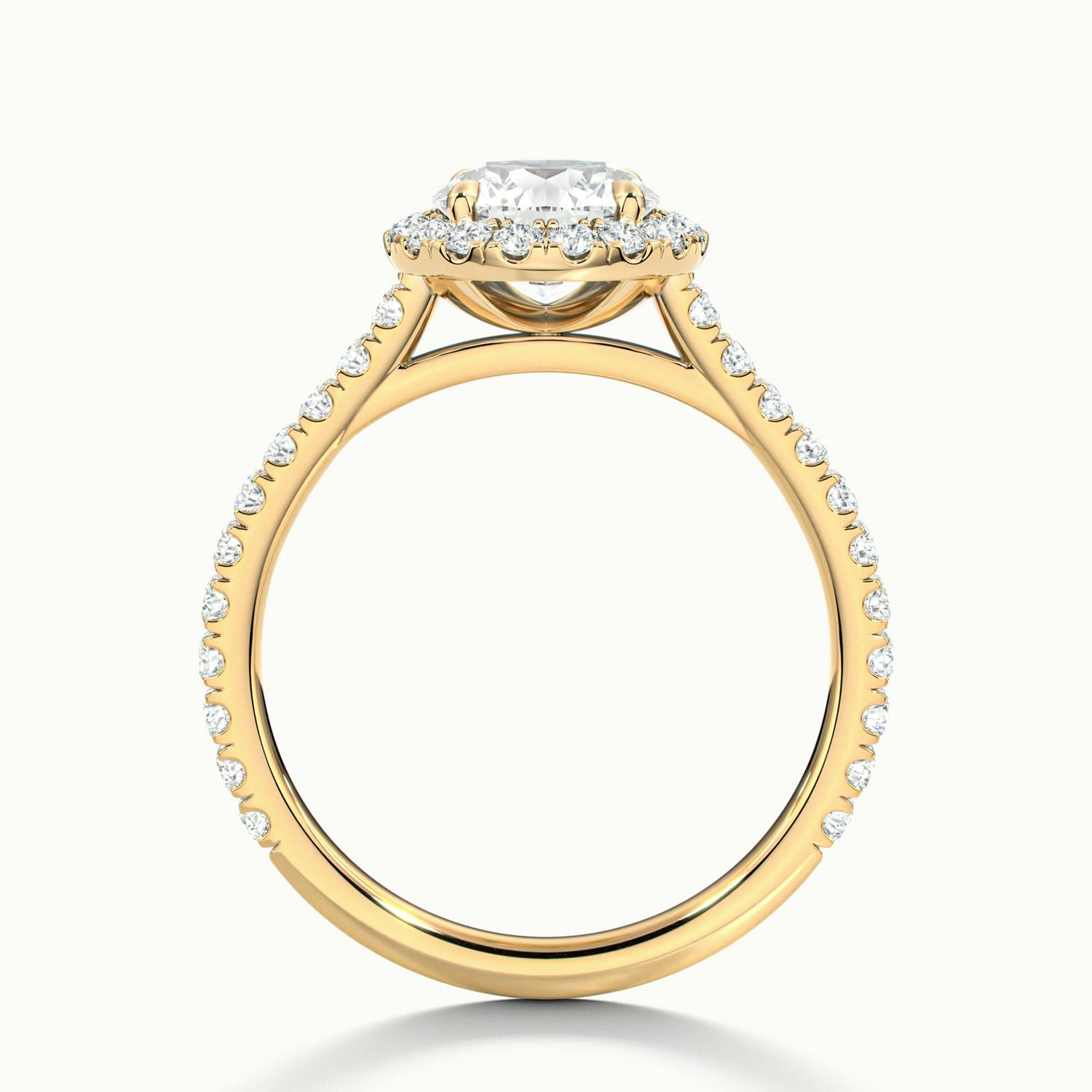 Solara Round Pavé Halo Engagement Ring