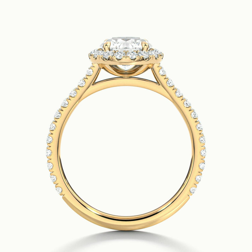 Solara Round Pavé Halo Engagement Ring